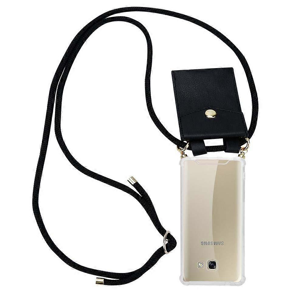 Mobile Phone Chain for Samsung Galaxy A5 2017 Silicone Protective Case - Cord with Golden Elements