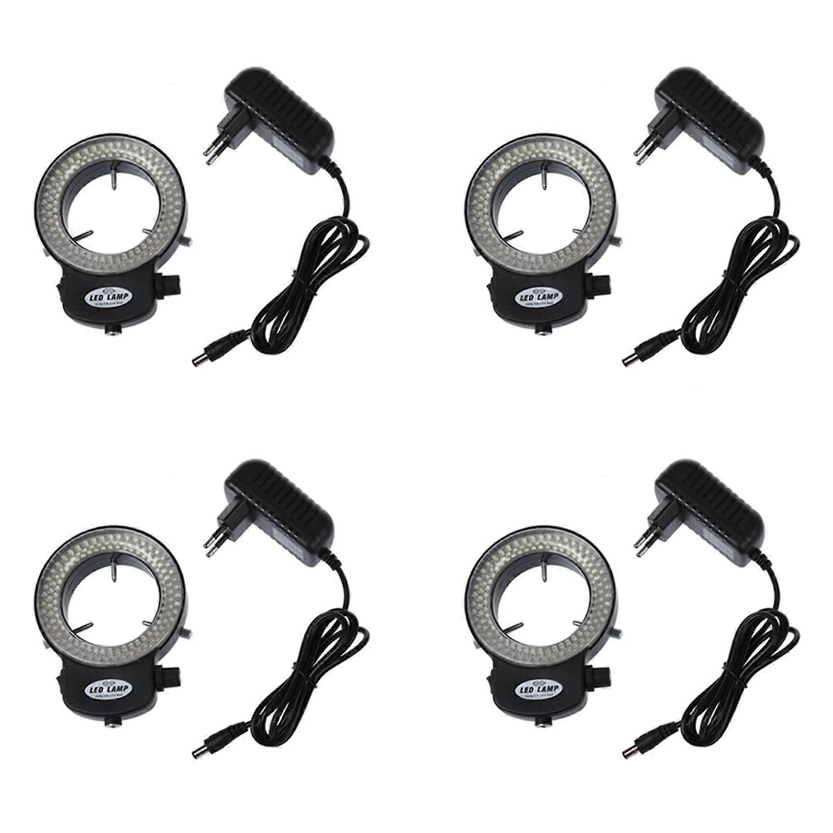 4X 144 LED Miniscope Ring Light Ring Light 0 - 100% Adjustable Lamp for Miniscope Ring Light