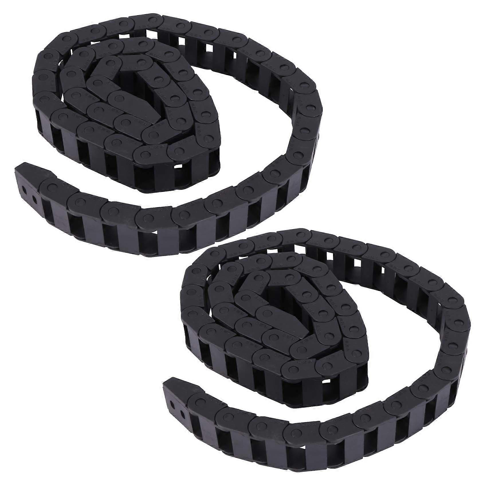 2X 10 x 20mm 1M Open On Both Side Plastic Towline Cable Drag Chain