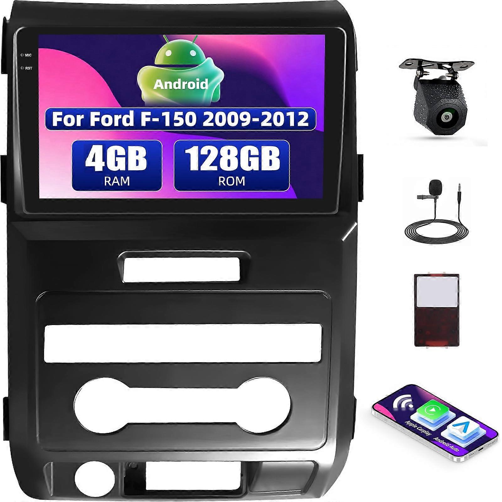 Android Car Stereo for Ford F150 20092012 Wireless CarPlay Android Auto 9' GPS Touchscreen 4+128GB