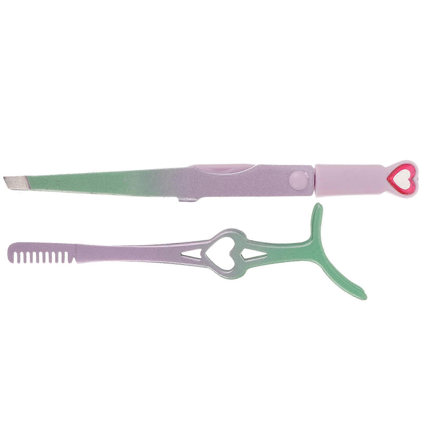 Lash Clip Set Eyelash Extension Tweezers for Makeup Use 2Sets Multi Color