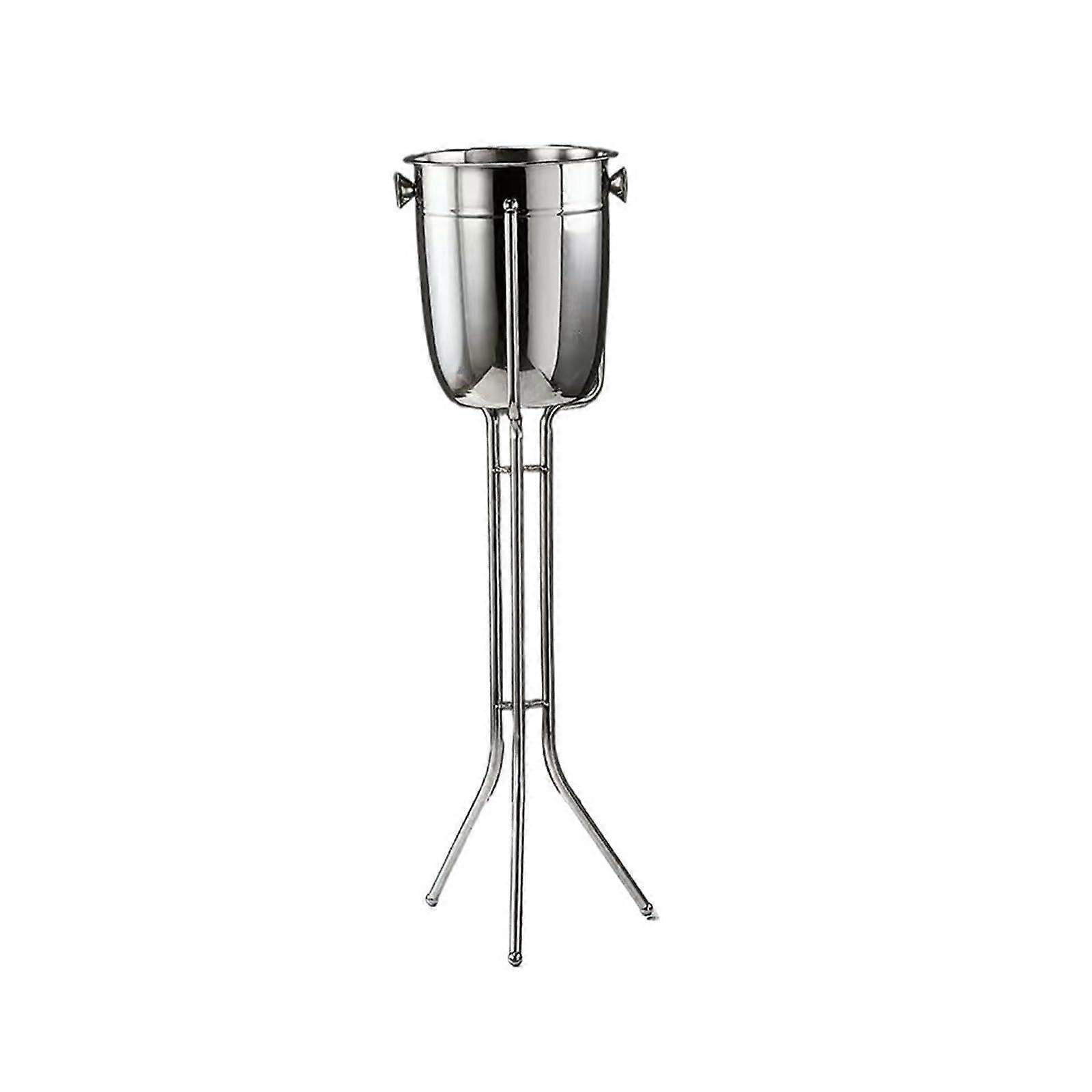 Stainless Steel Ice Bucket with Stand, Large Capacity Wine Chiller for Parties and Home Bar