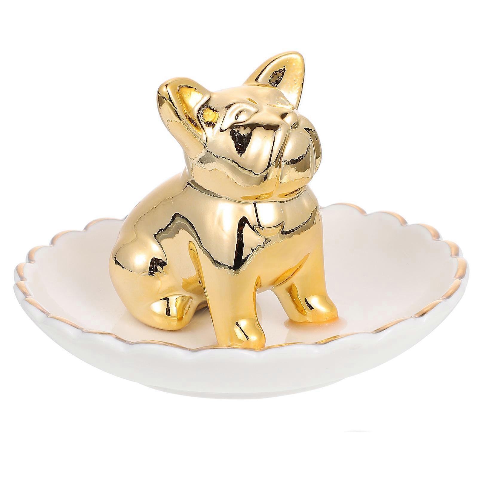 Terrier Jewelry Dish for Storage 1Pcs Ceramic Plate
