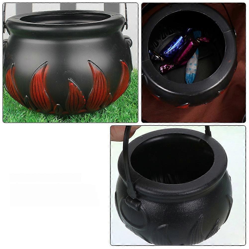 Witch Candy Jar Flame Candy Bucket for Storage 4Pcs Halloween Pot