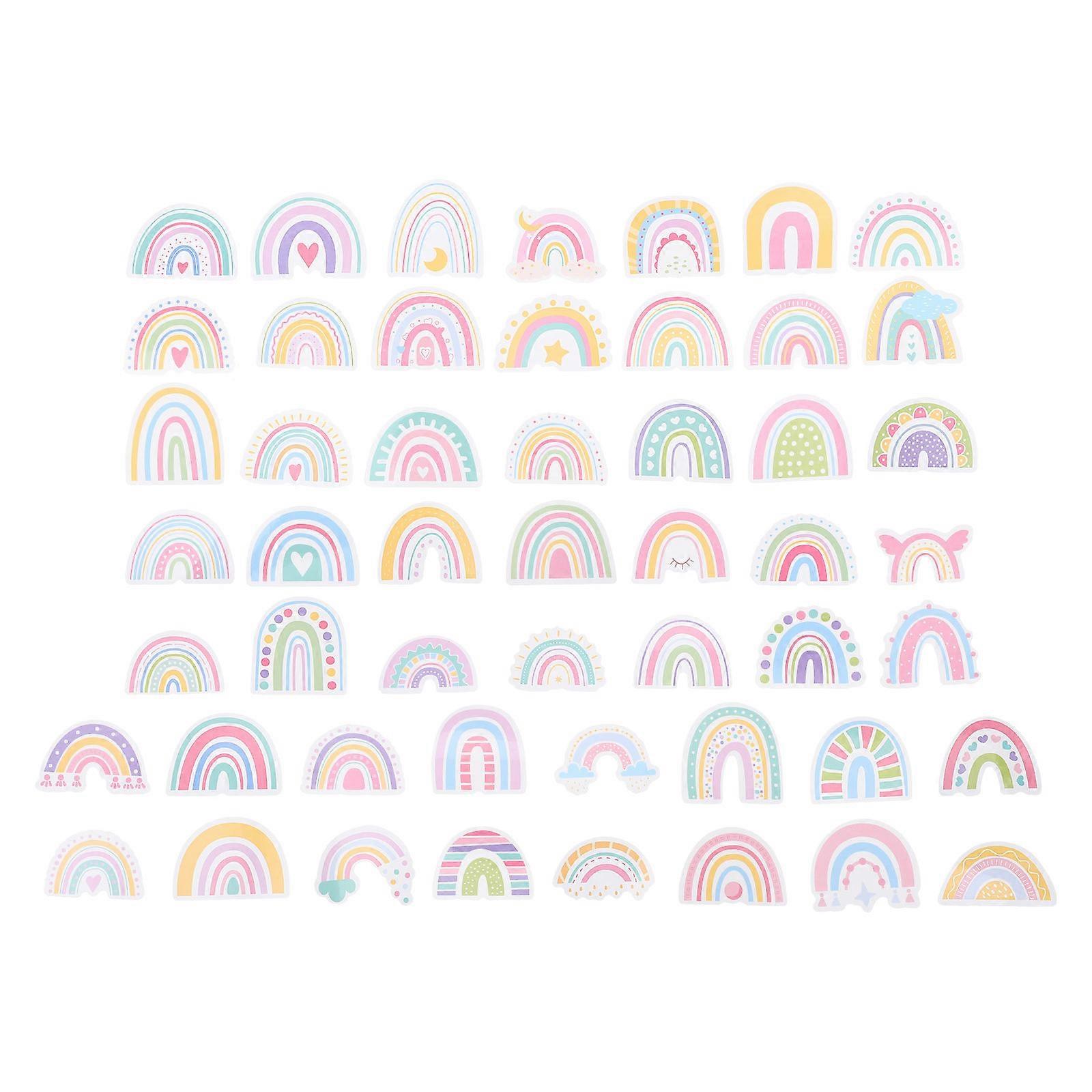 Children's Party Stickers Rainbow Cloud Decals for Creative Decoration 100Pcs