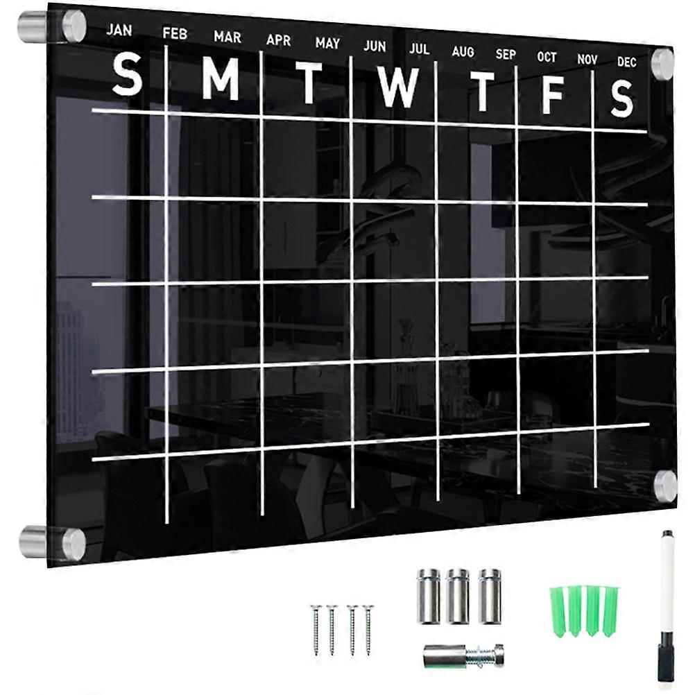 Practical Memo Board Black Acrylic Erasable Message Board for 5Sets