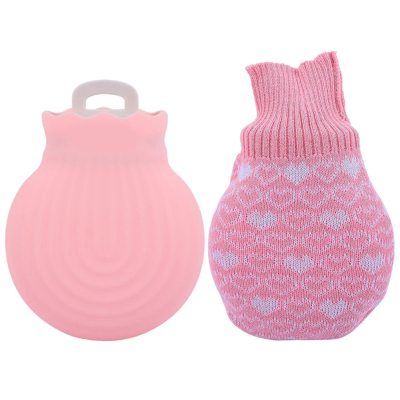 Hot Water Bottle Silicone for Warming Hand Use with Knit