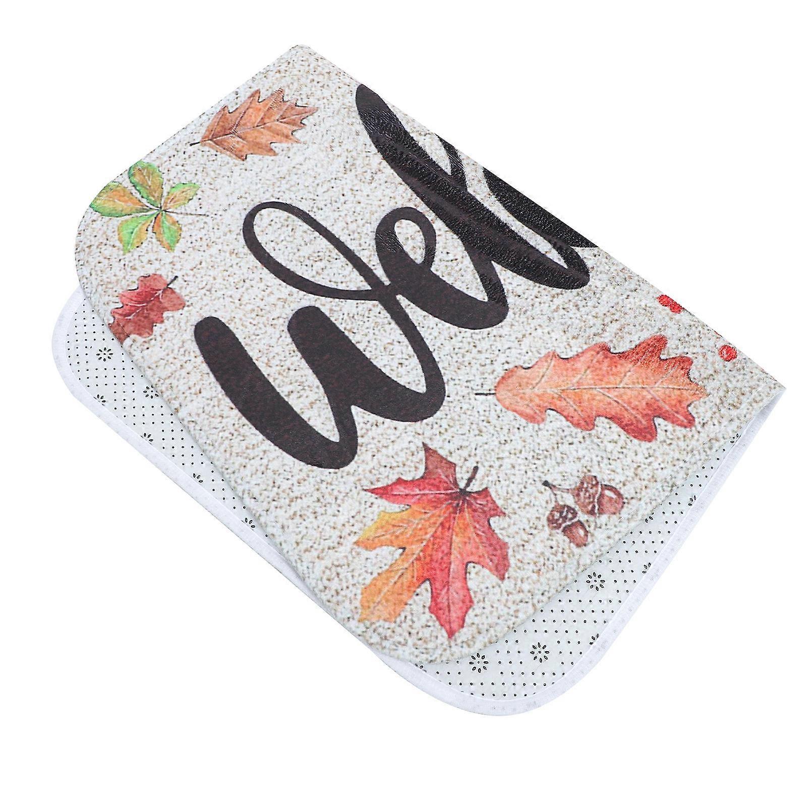 Absorbent Floor Mat Home Use Welcome Door Mat 1Pcs Light Grey Polyester