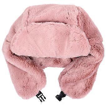 Women Warm Hat Pink Hat for Ear Protection Outdoor