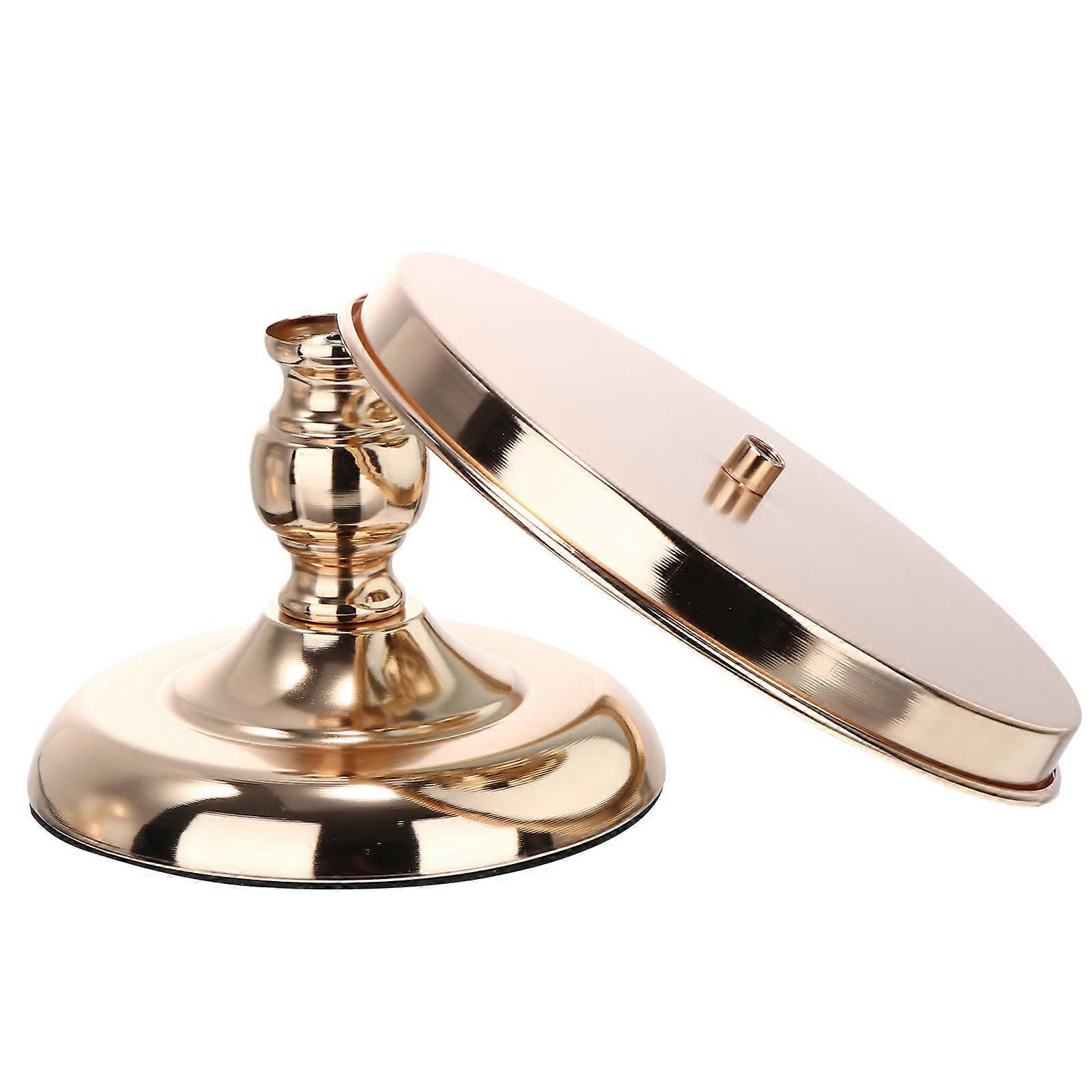 Wrought Iron Wedding Cake Rack Mirror Surface Golden 2Pcs Display Stand