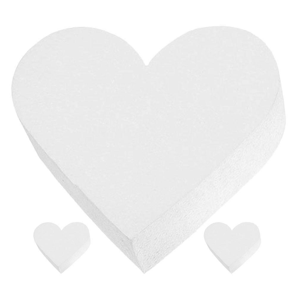 White Foam Heart Shape Cake Model for DIY Cake Decorating 3Pcs