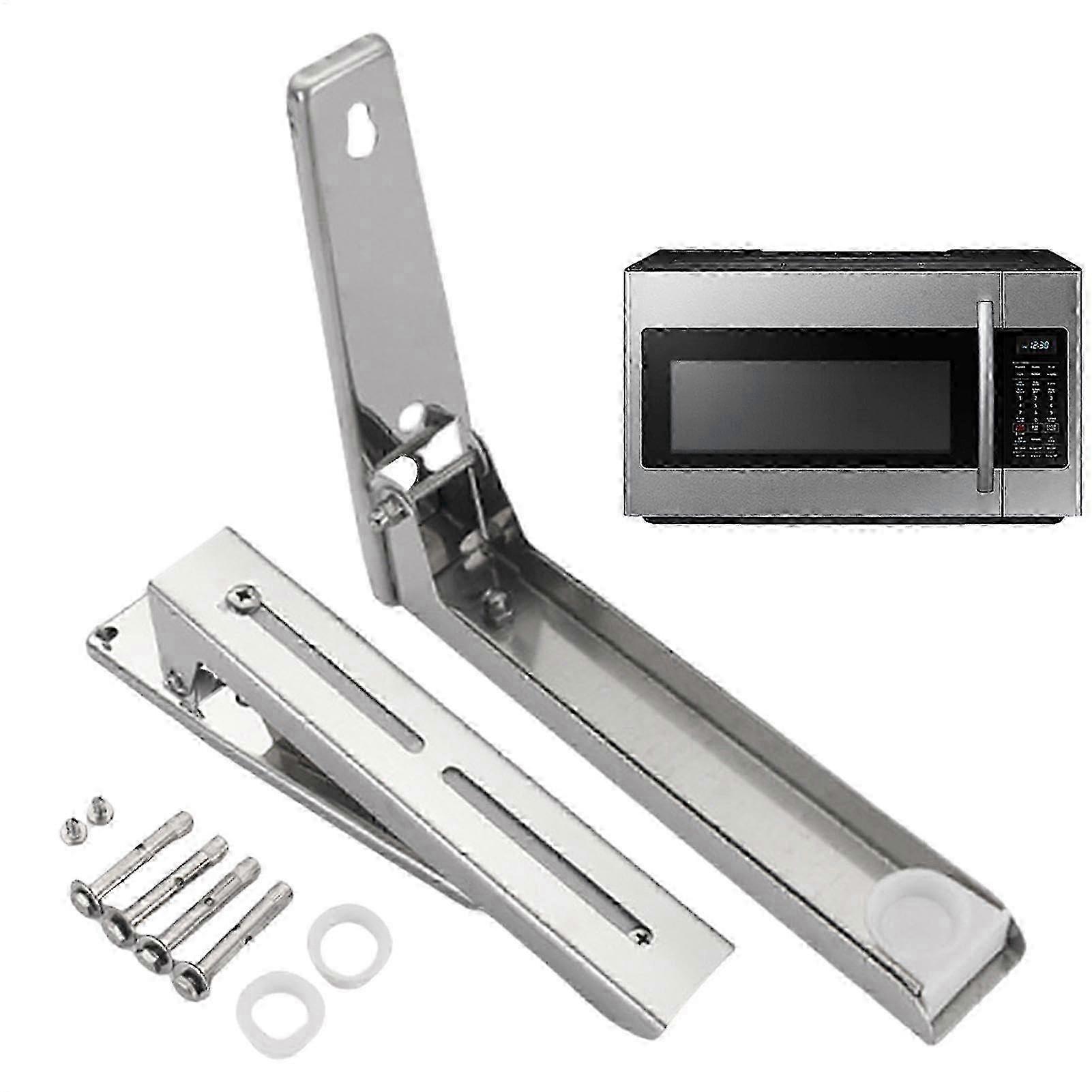 2025 Foldable microwave wall stand, adjustable for kitchens, cafes, pantries