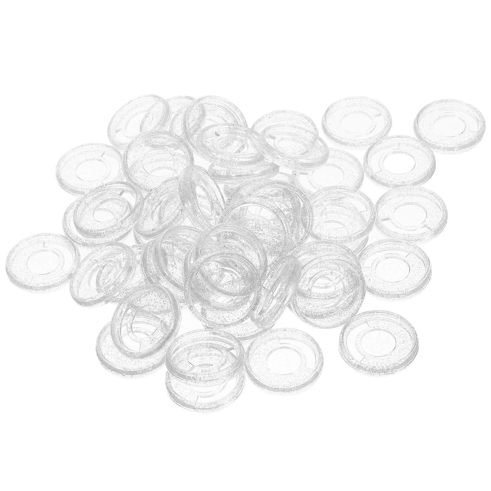 50Pcs Plastic Binder Discs for Loose Leaf DIY Notebook Planner Expansion