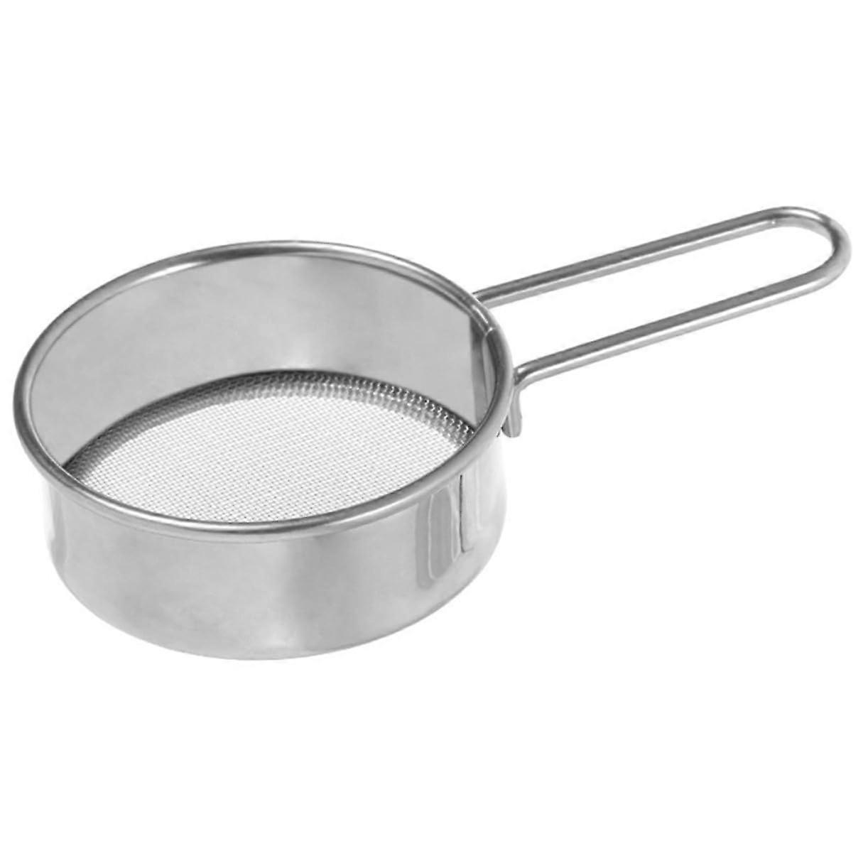 Stainless Steel Fine Mesh Strainer with Handle for Flour Baking AntiRust Easy Clean Kitchen Tool