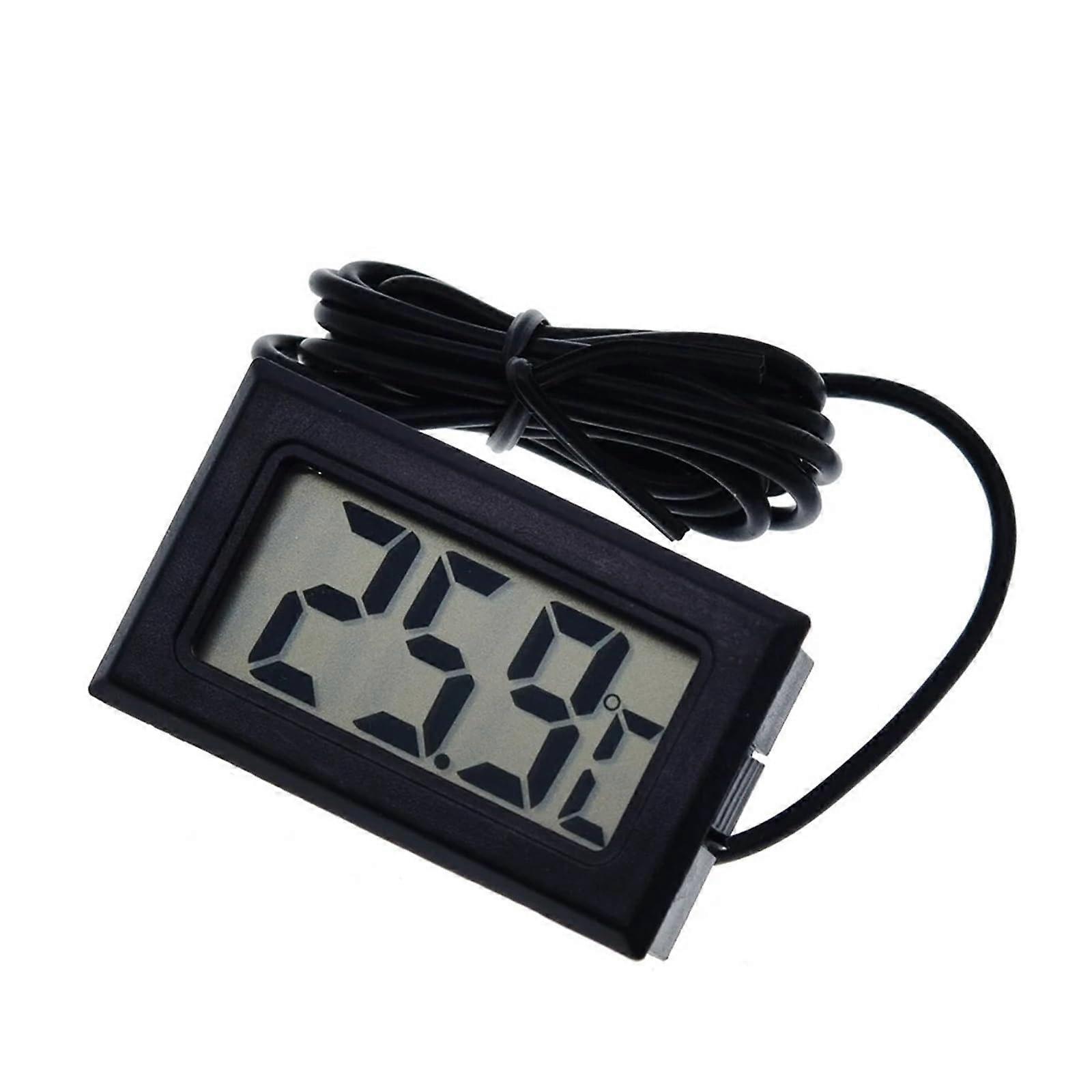 Digital Pool Thermometer with Accurate Sensor and EasyRead LCD for Fridge Freezer Black