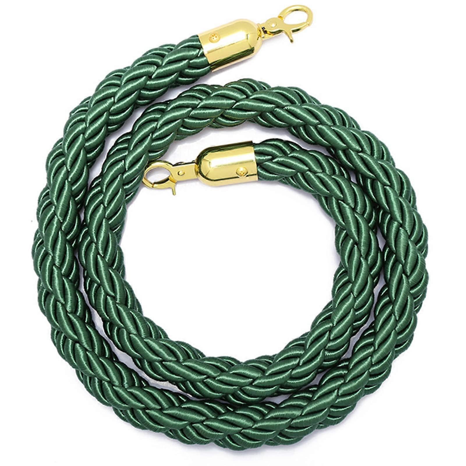 Crowd Control Stanchion Rope Velvet Queue Barrier with Easy Install Hooks and Multiple Lengths