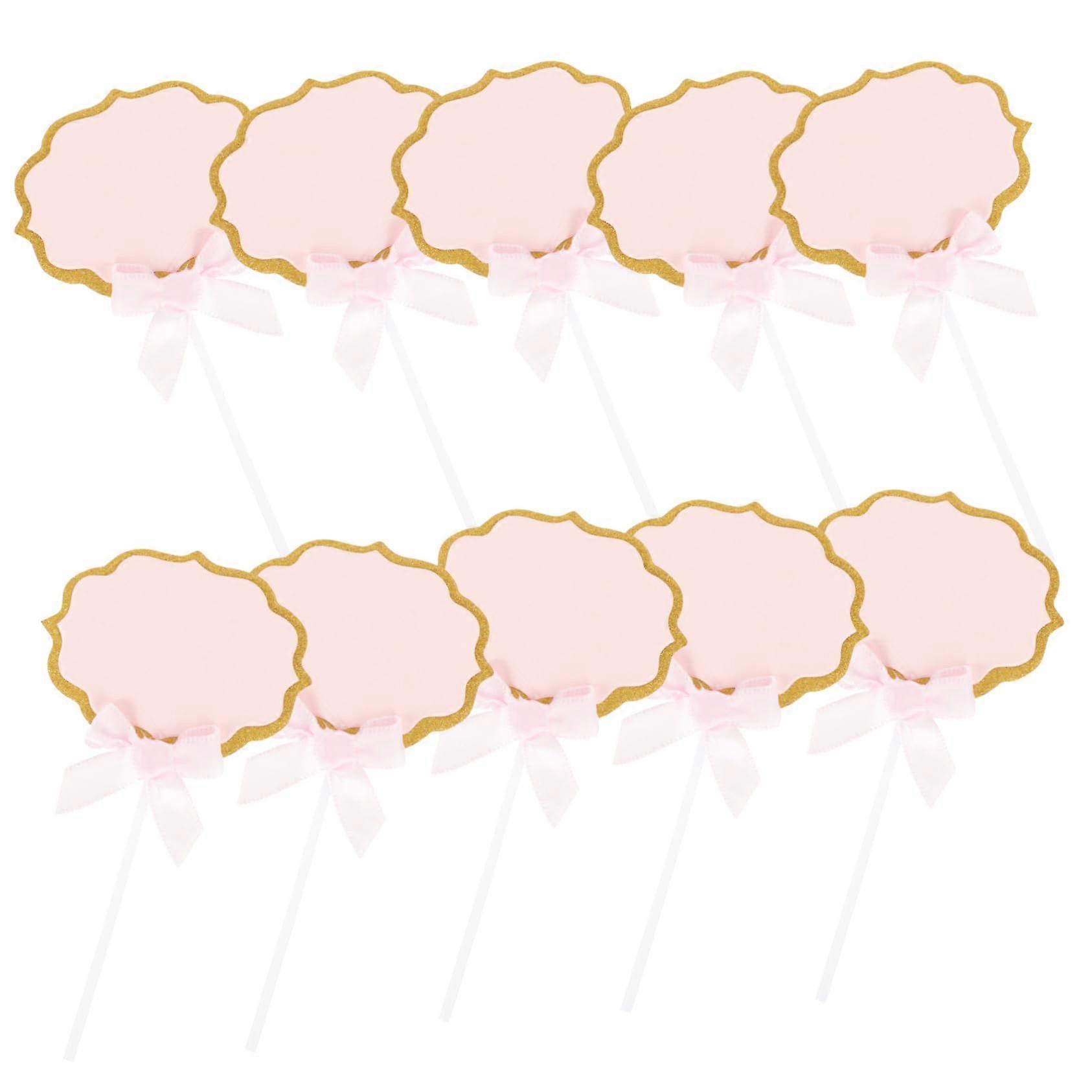 Wedding Cupcake Toppers and Cheese Marker Toothpick Flags, EyeCatching Party Decor, 10 Pcs