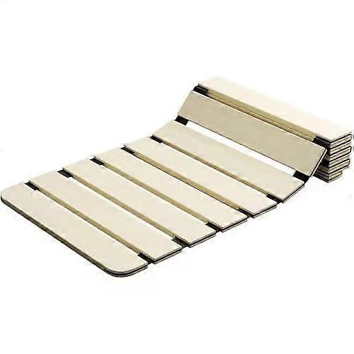 Queen Bed Slats Solid Wood Foldable Mattress Support Frame 80x180cm Brown Space Saving Design