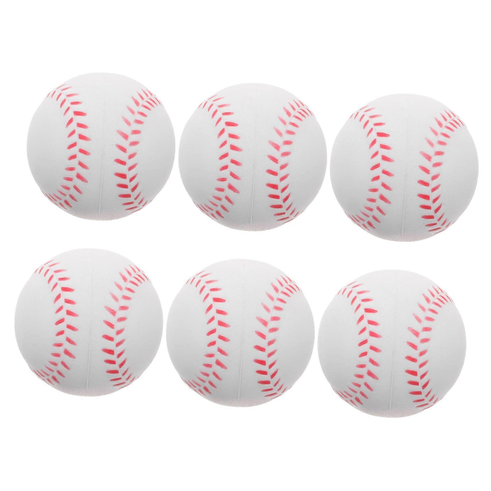 6pcs PU Foam Soft Training Baseballs for Kids Safe Indoor Practice Pitching Aid for Beginners