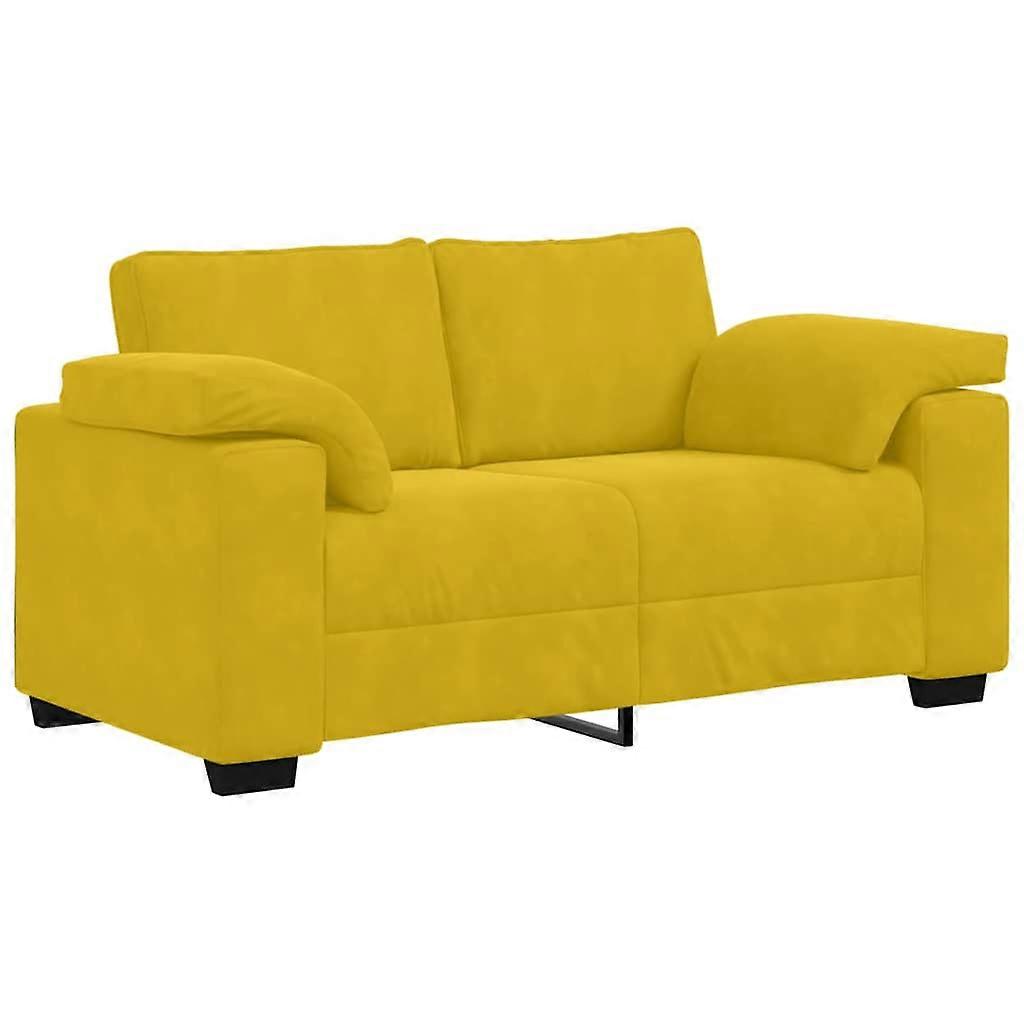 vidaXL Loveseat Sofa Geel 160x77x82 cm Fluweel