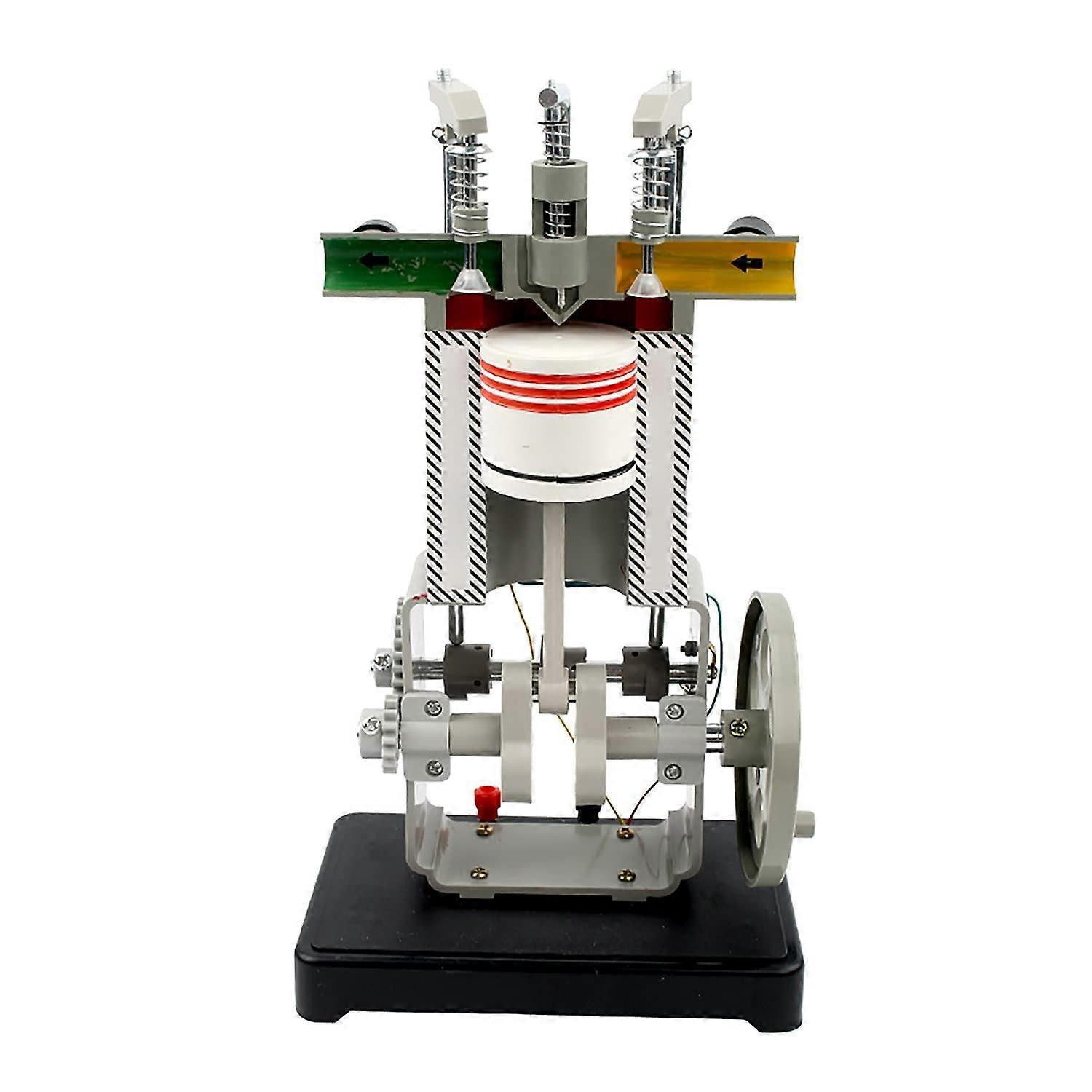 Four Stroke Engine Model with Clear Structure and Light Display for School Physics Demonstration