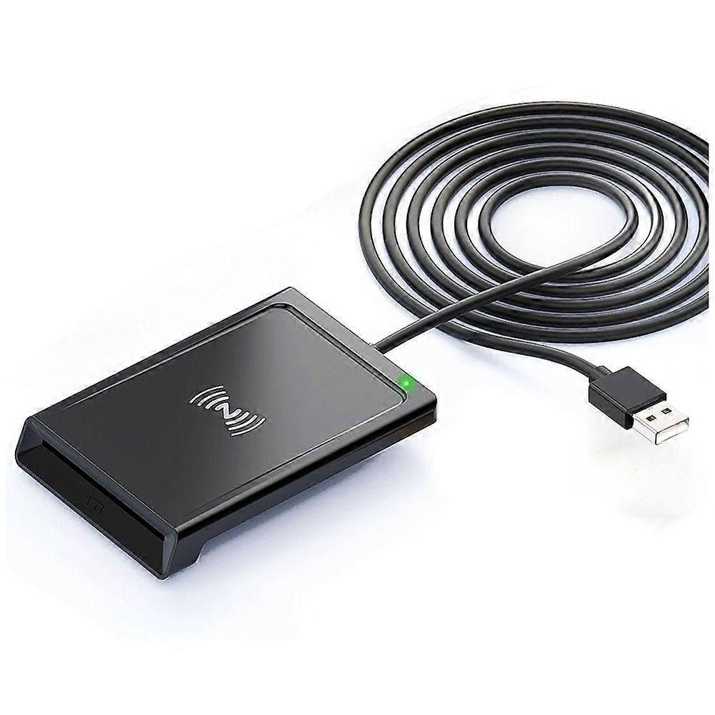 2-in-1 Contact + NFC Smart Card Reader PC-Linked Dual-Interface Smart Card Reader/Writer Contact PCSC Smart Card Reader