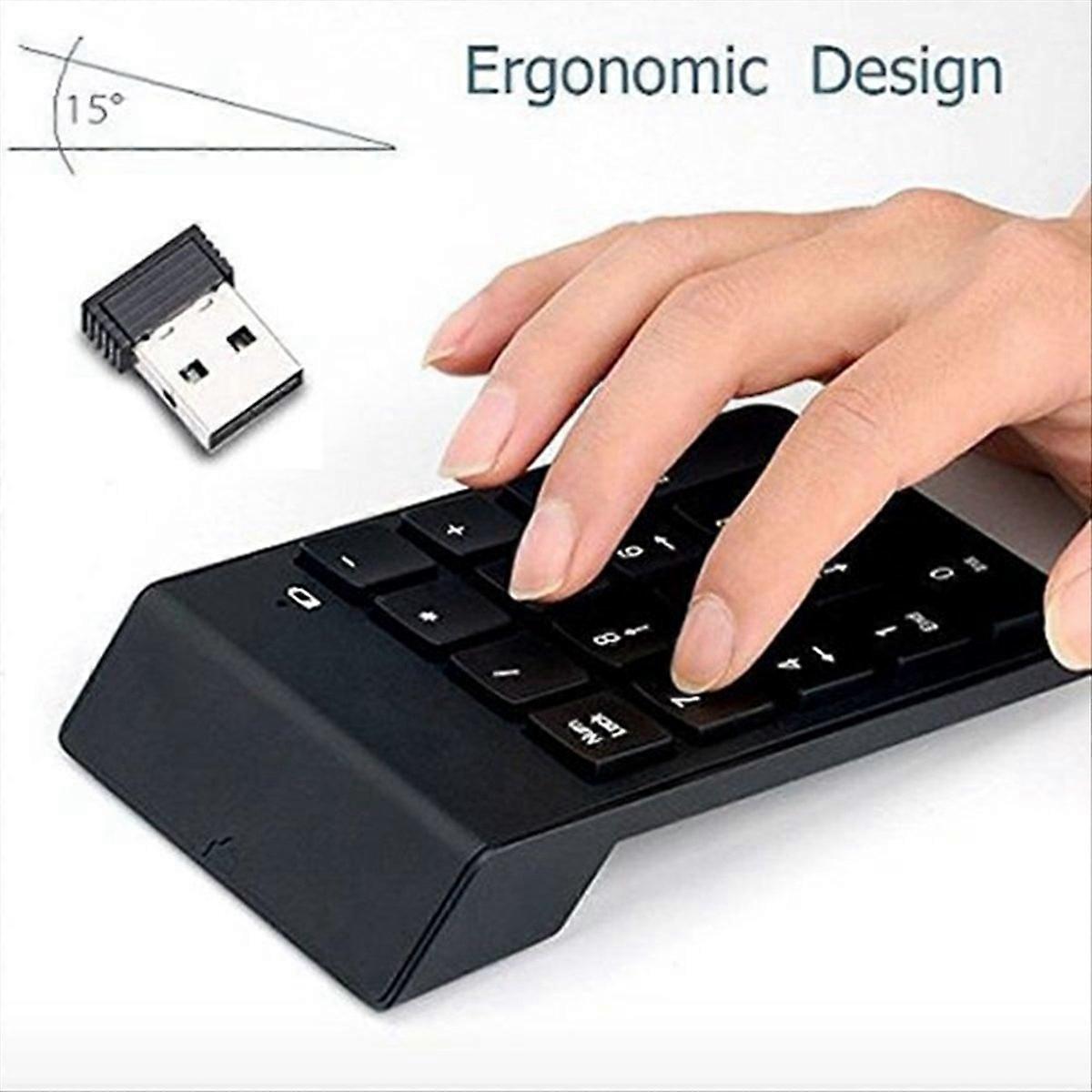 Wireless USB Number Pad Keyboard for Laptop Desktop PC Notebook