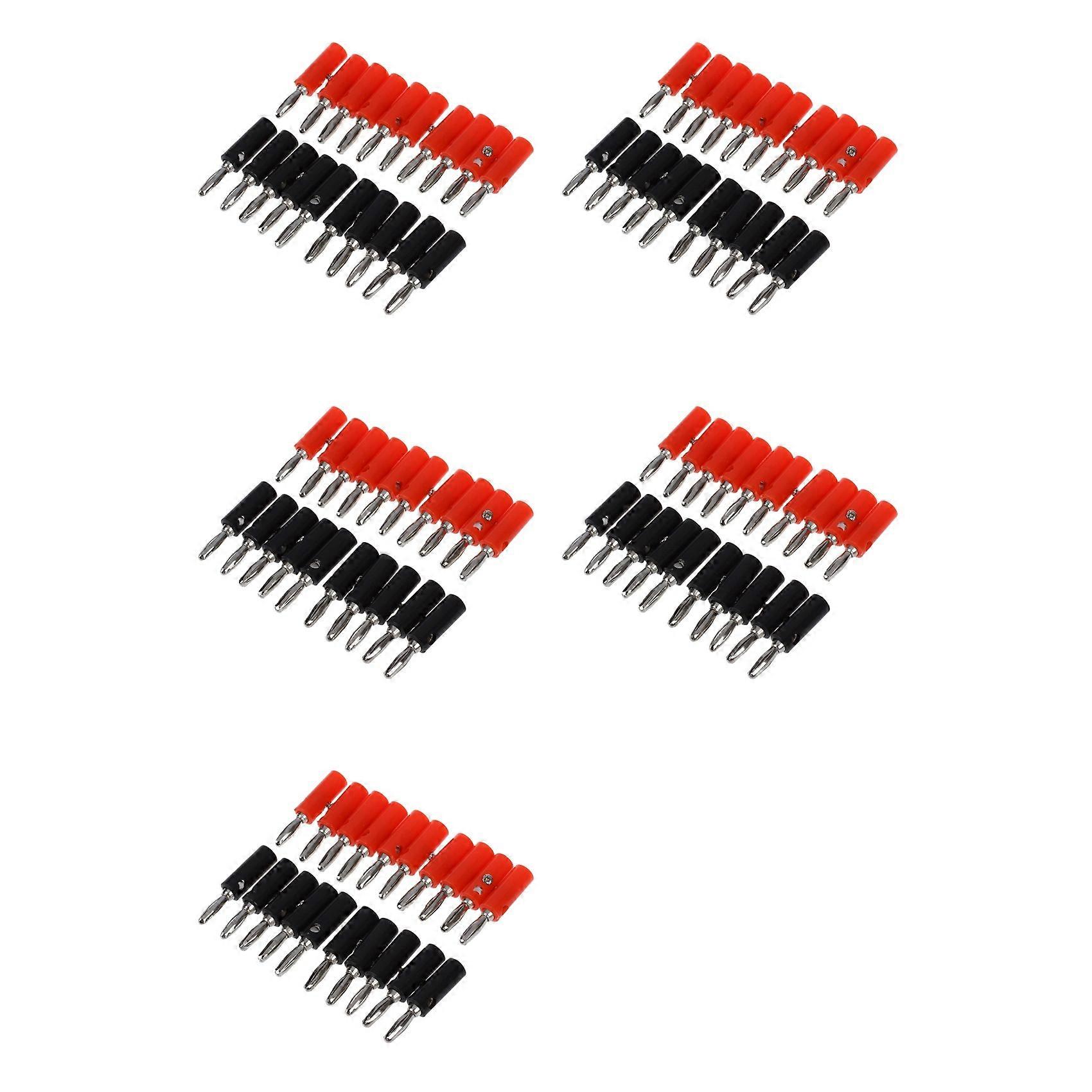 100Pcs Silver Plated Connector Audio Banana Speaker Plug