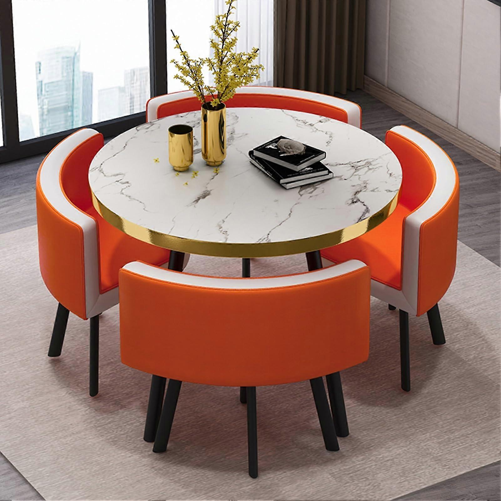 Orange Coffee Table with Bright Orange Visibility for Office Reception, Conference and Lounge