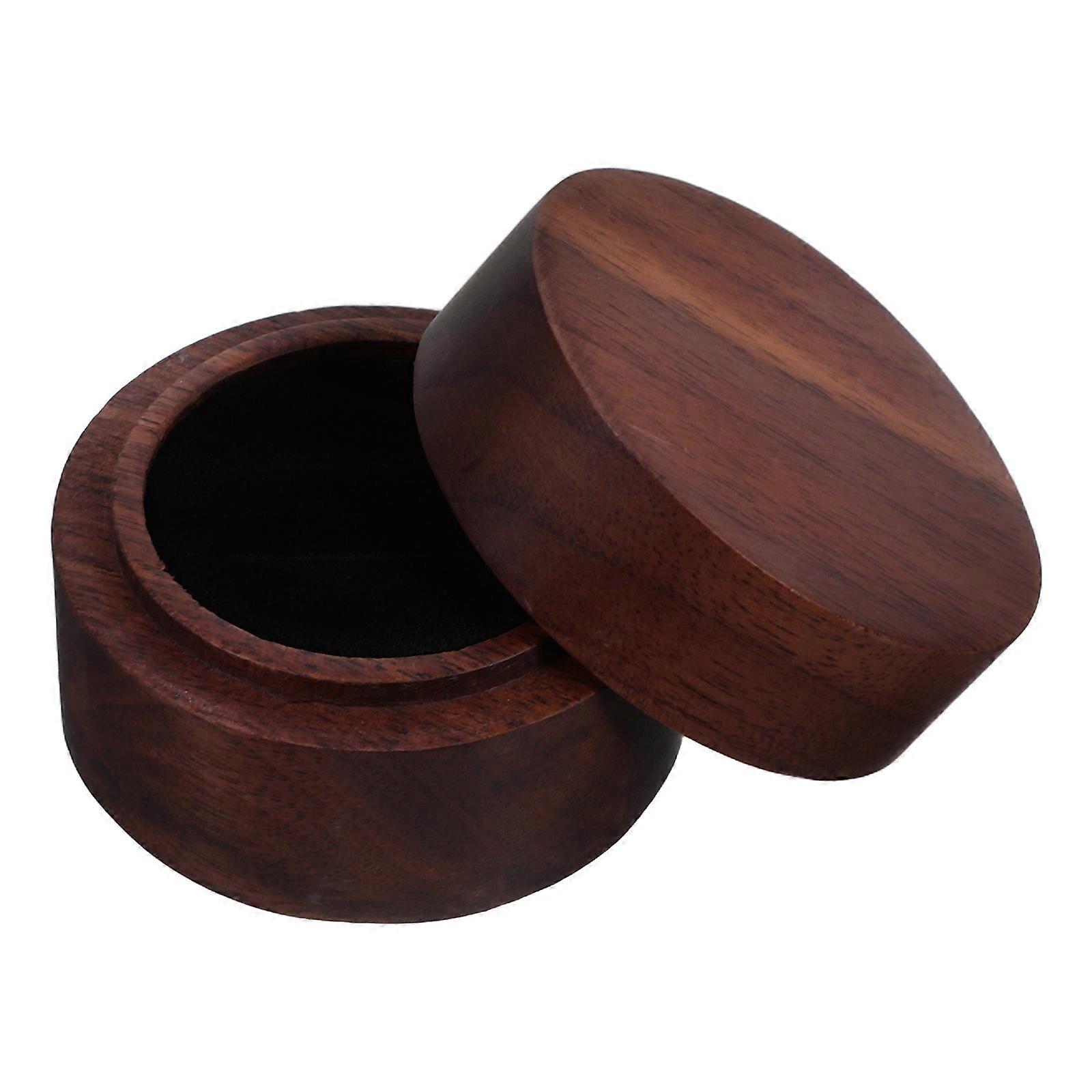 Handmade Wood Ring Box for Proposal Jewelry Storage Case