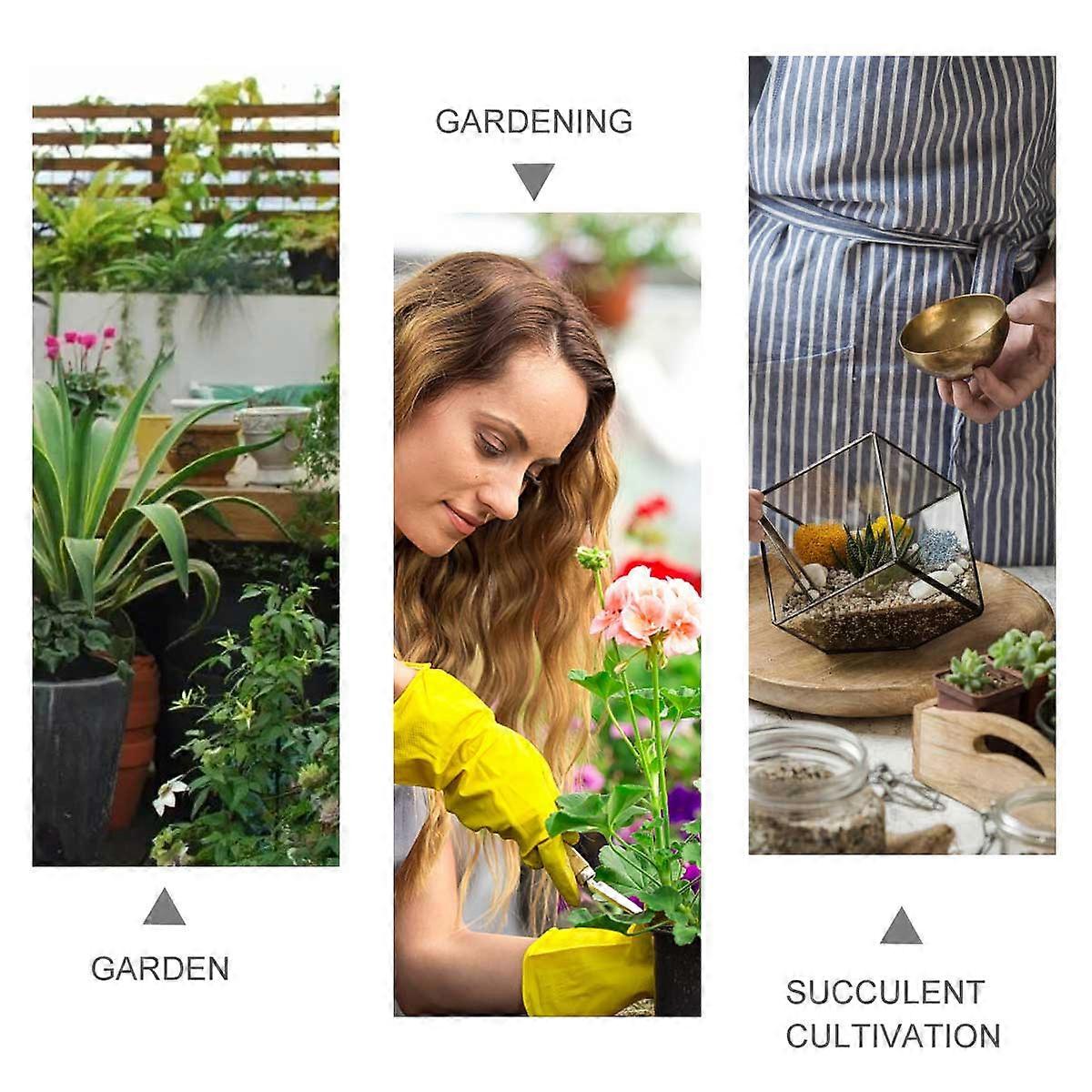 Garden Rakes Small Three-Tooth Tool for Yard Maintenance 2Pcs Iron Material