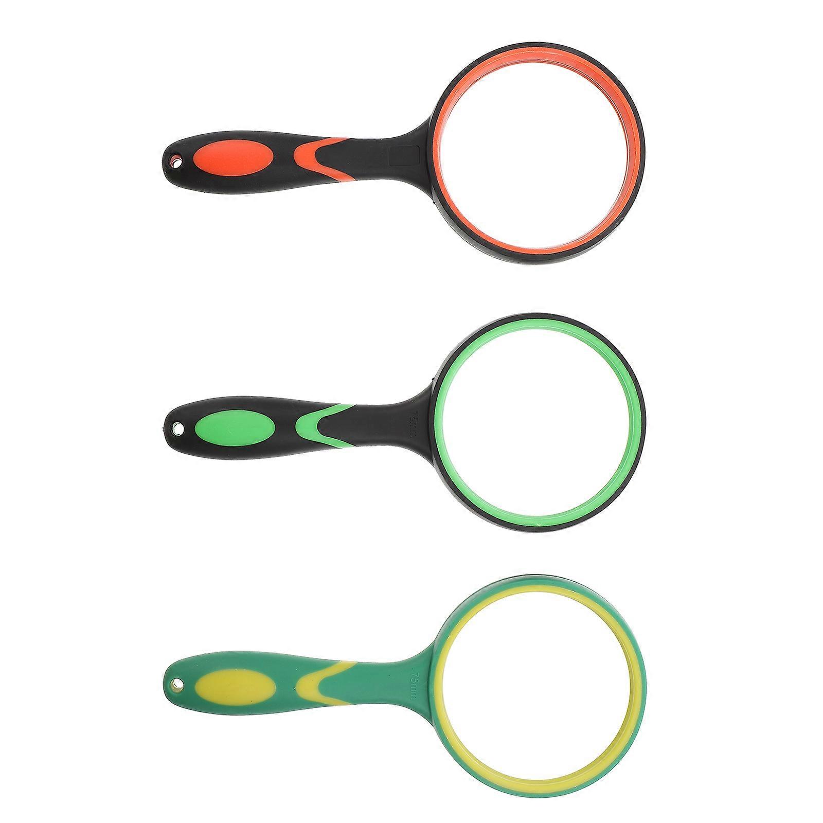 Kids Observation Magnifier for Reading 2Sets Portable Handheld Magnifying Glasses