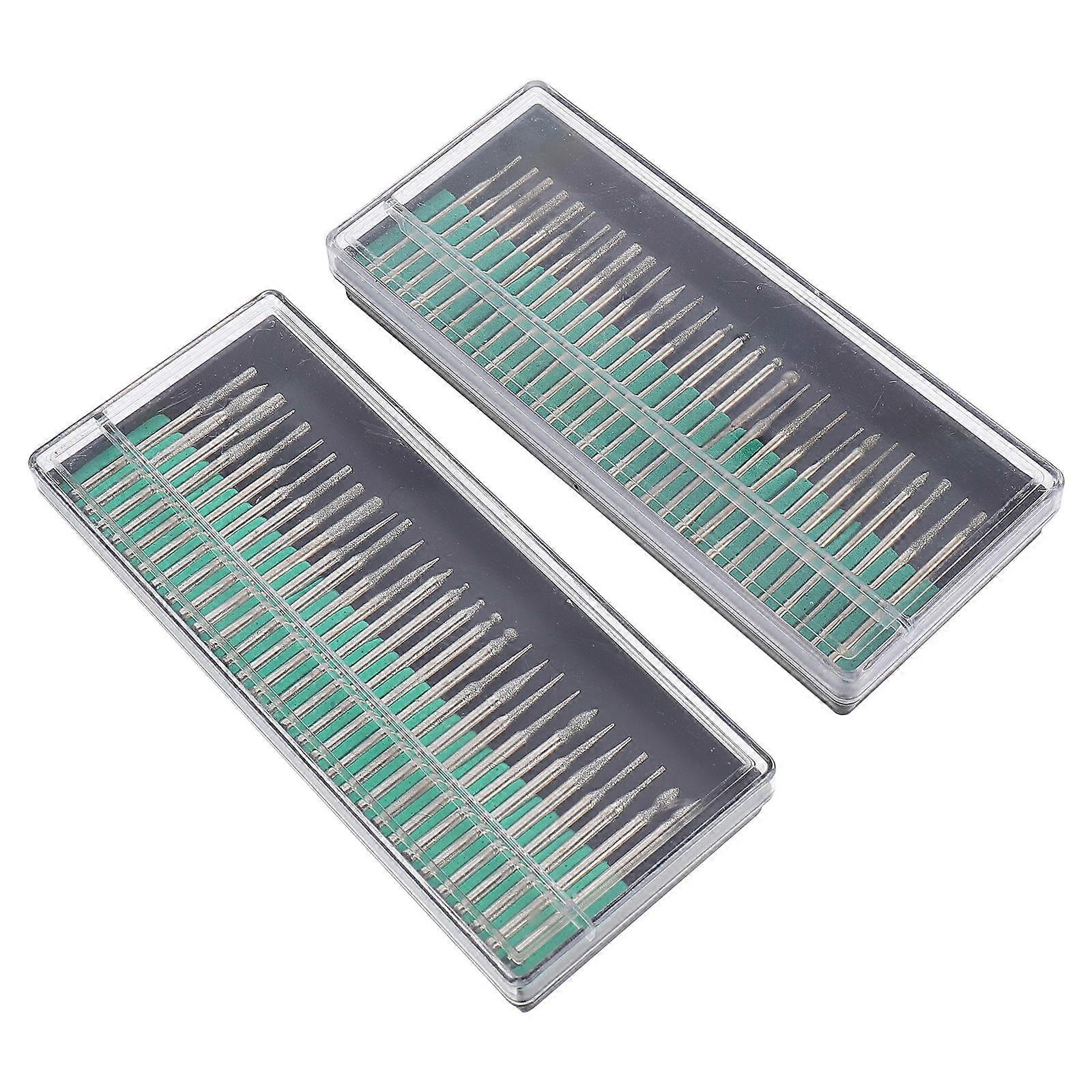 Carving Rotary Tool Bits Diamond Burrs Bits for Polishing 60Pcs Set