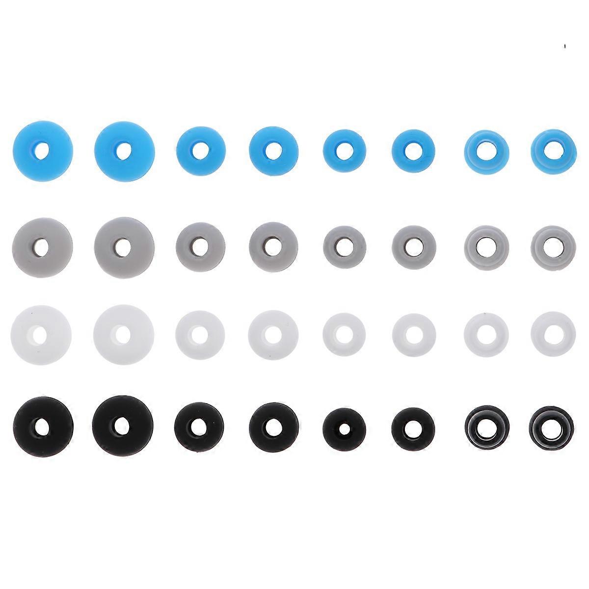 Eartips Silicone Earphone Caps for Earphone Use 32Pcs Assorted Color Pack