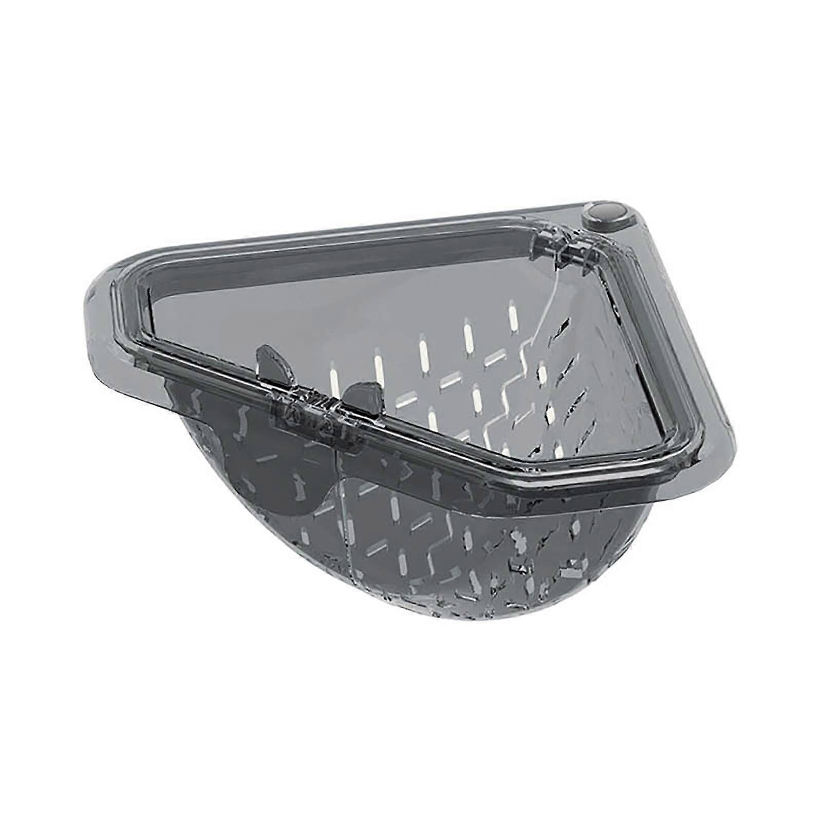 Triangular Kitchen Counter Dish Drying Rack with Integrated Filter for Efficient Space Saving