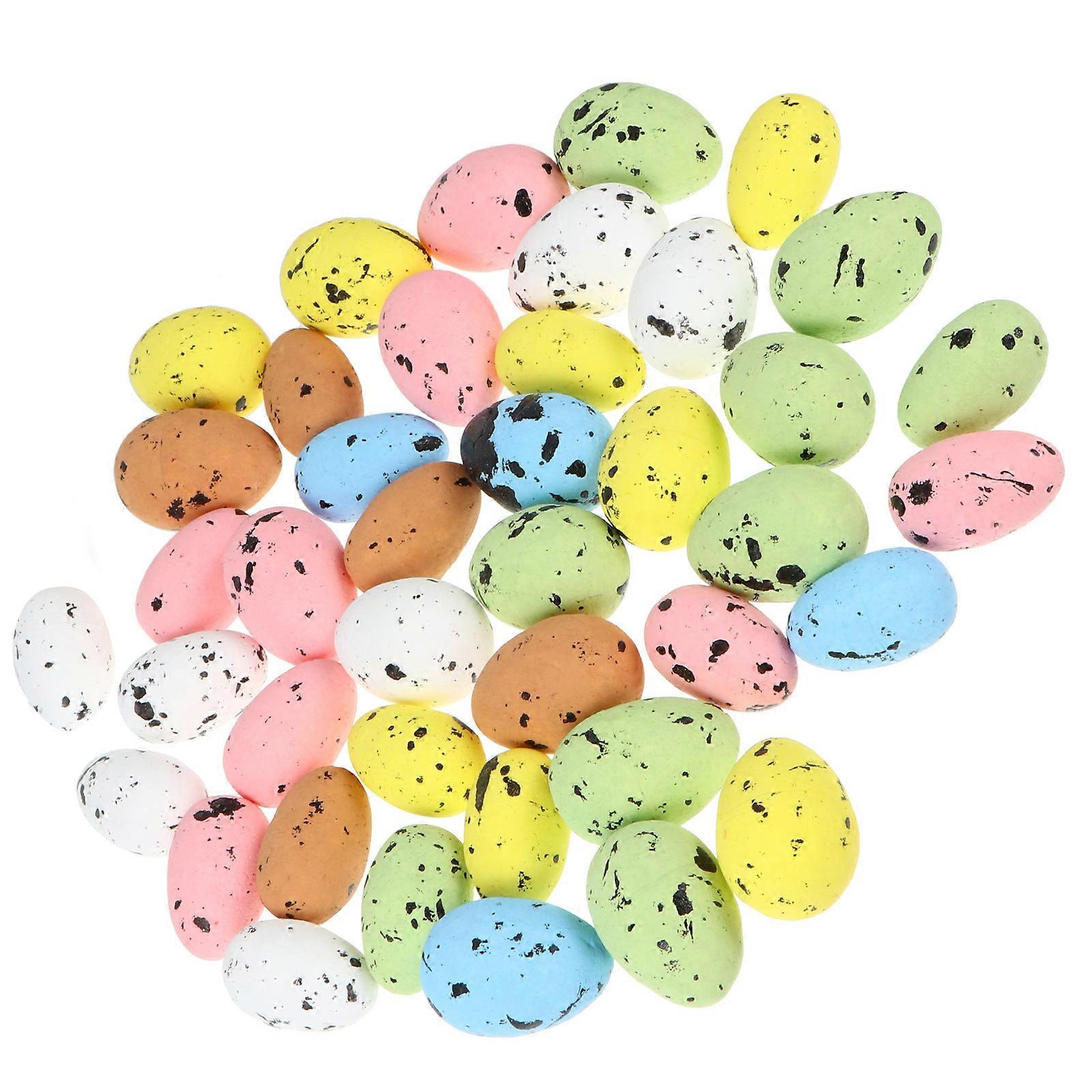 Bunte Deko-Eier aus Schaumstoff, 40-teiliges Set