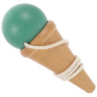 Kendama de madeira para exercícios de coordenação motora, ideal para desenvolver habilidades manuais (2 peças).