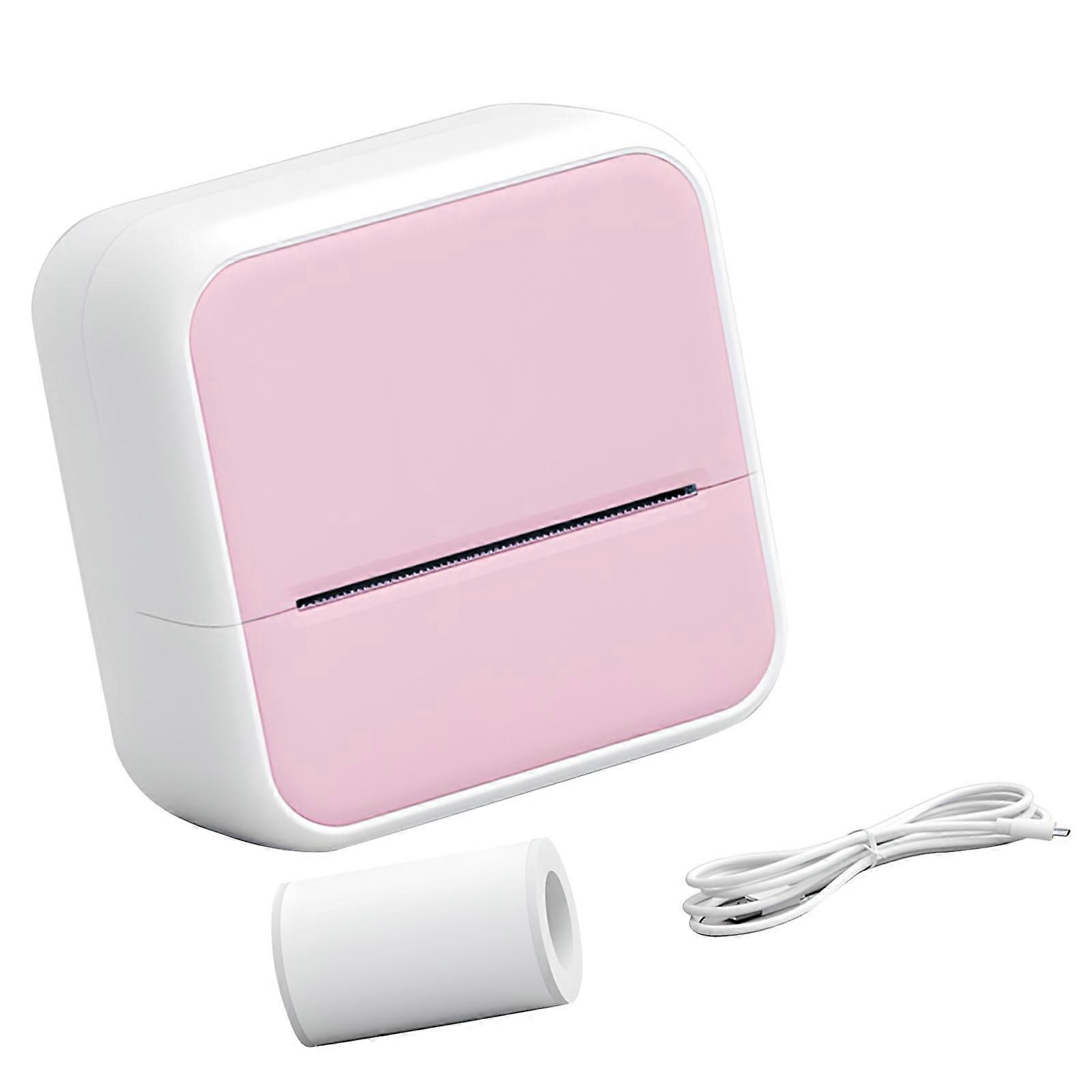 Portable Label Printer Enabled Technology Includes Paper Roll Suitable for Mobile Professionals  Pink