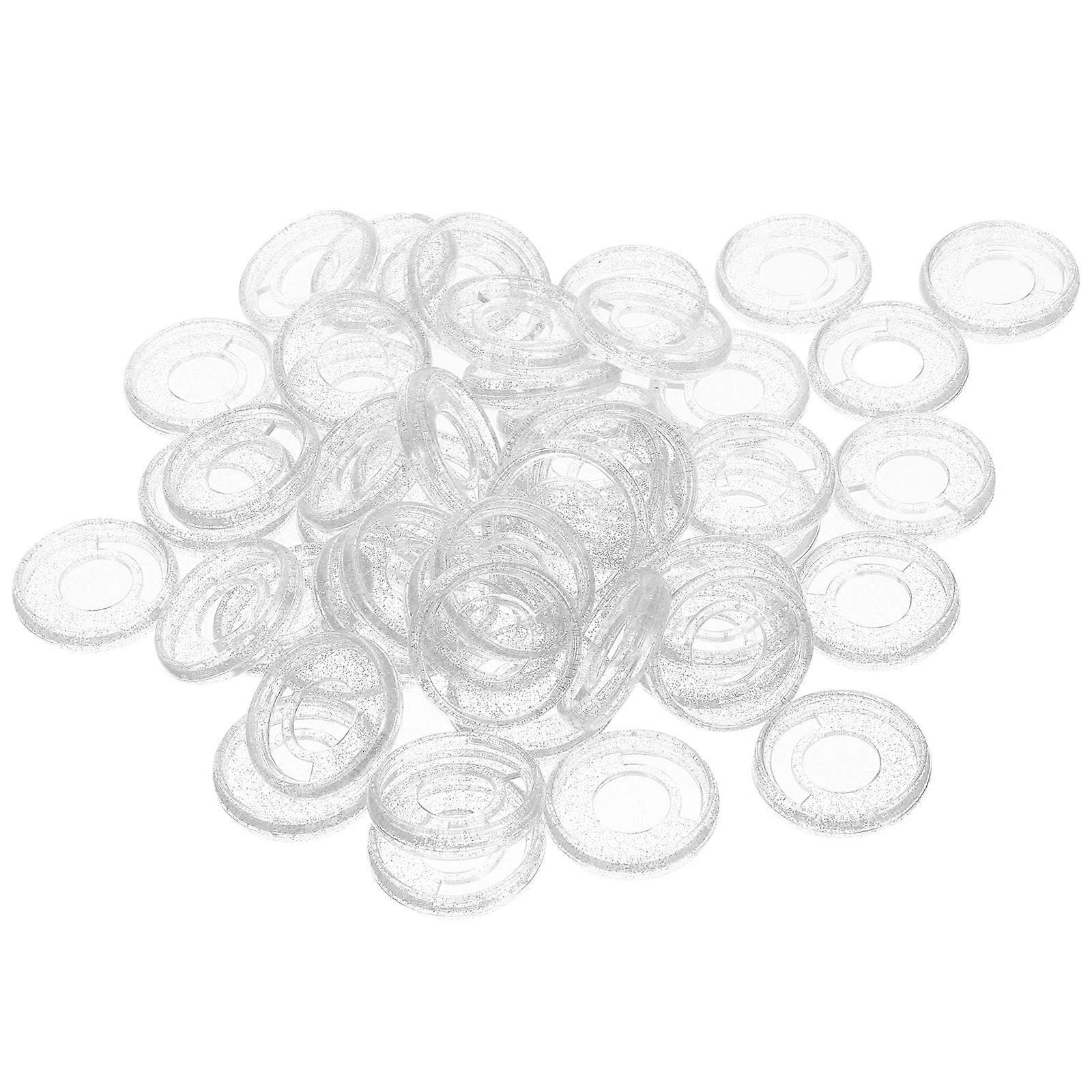 Plastic Loose Leaf Binder Discs for Binding 150Pcs White Planner Rings