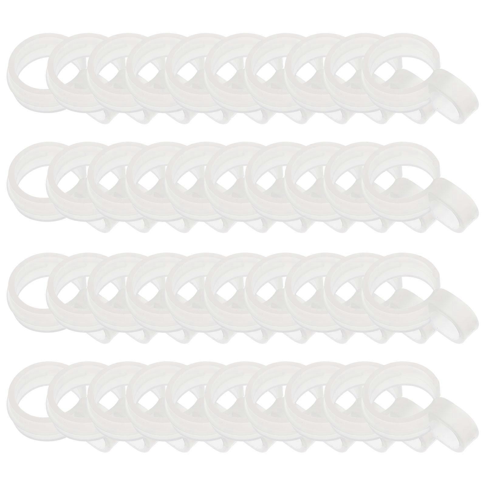 Clothes Rod Round Hooks for Windproof Use 180Pcs White Hooks