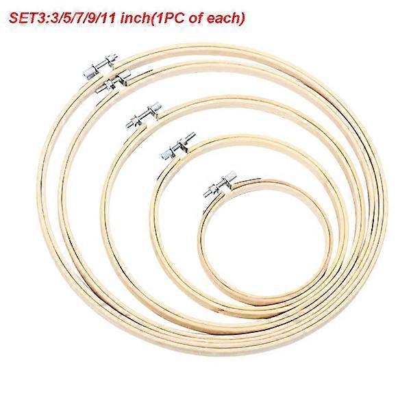 5PCS Embroidery Hoop Cross Stitch Frame Round Loop SET3 SET3