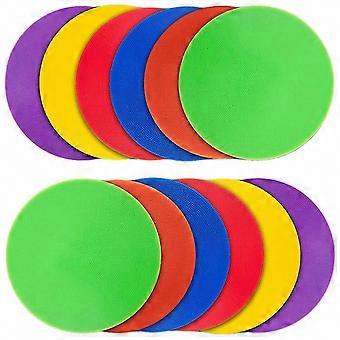 12 Non-Slip Agility Dots for Sports and Dance Training, Flat Conical Design, Ideal for Soccer, Basketball, and Dance Practice Markers