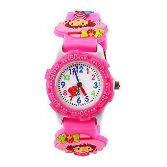 Modische Kinderuhr mit Cartoon-Motiv, wasserdicht, kreative rosa Kinderuhr