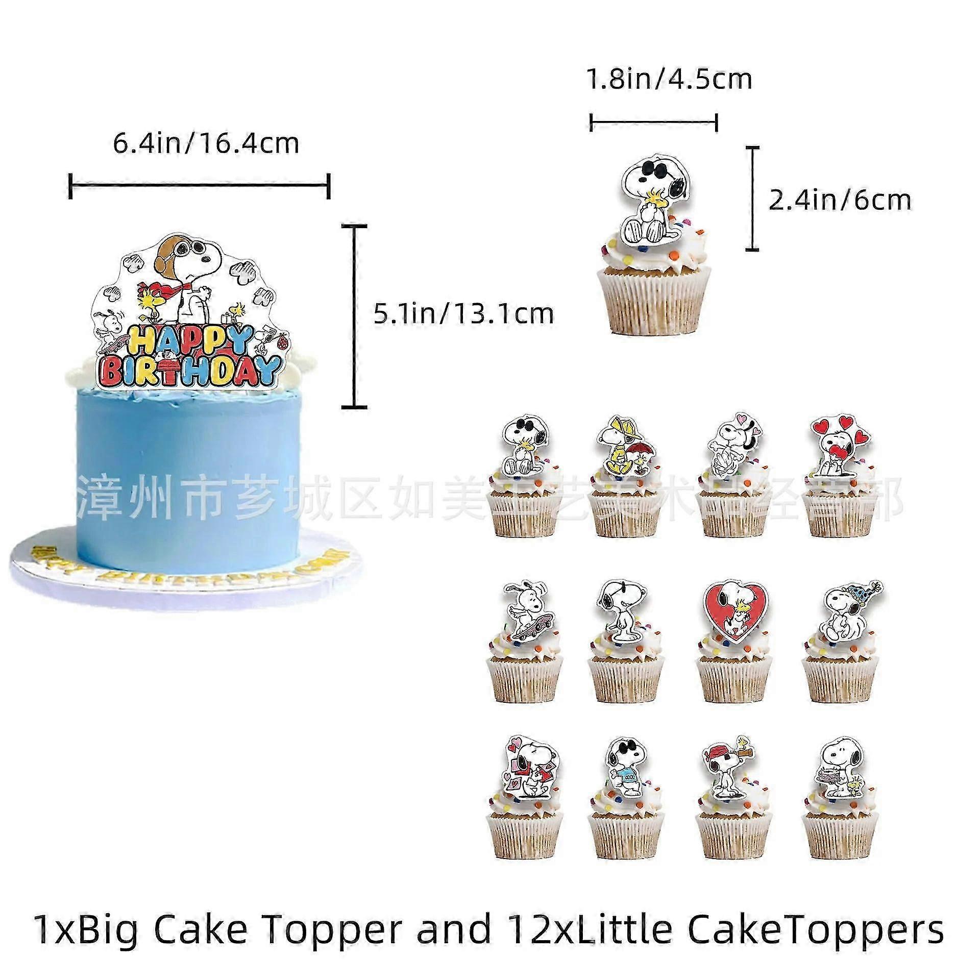 Snoopy Peanuts Cake Topper & Balloon Set Party Decorations