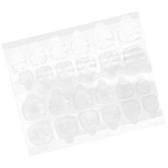 Transparante dubbelzijdige nagellijmstickers voor nageldecoratie, 20 vellen.