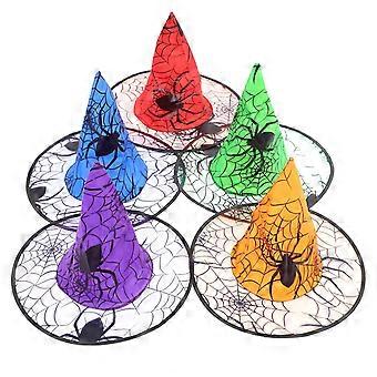 5Pcs Halloween Witch Hats Novel Caps Halloween Witch Costume Accessories