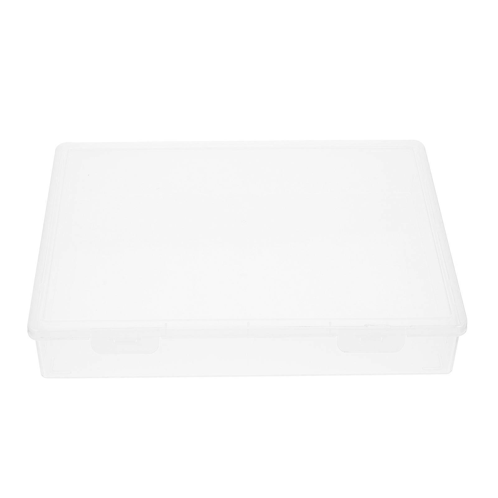 Document Storage Box Paper File Container for Storage Transparent Desktop