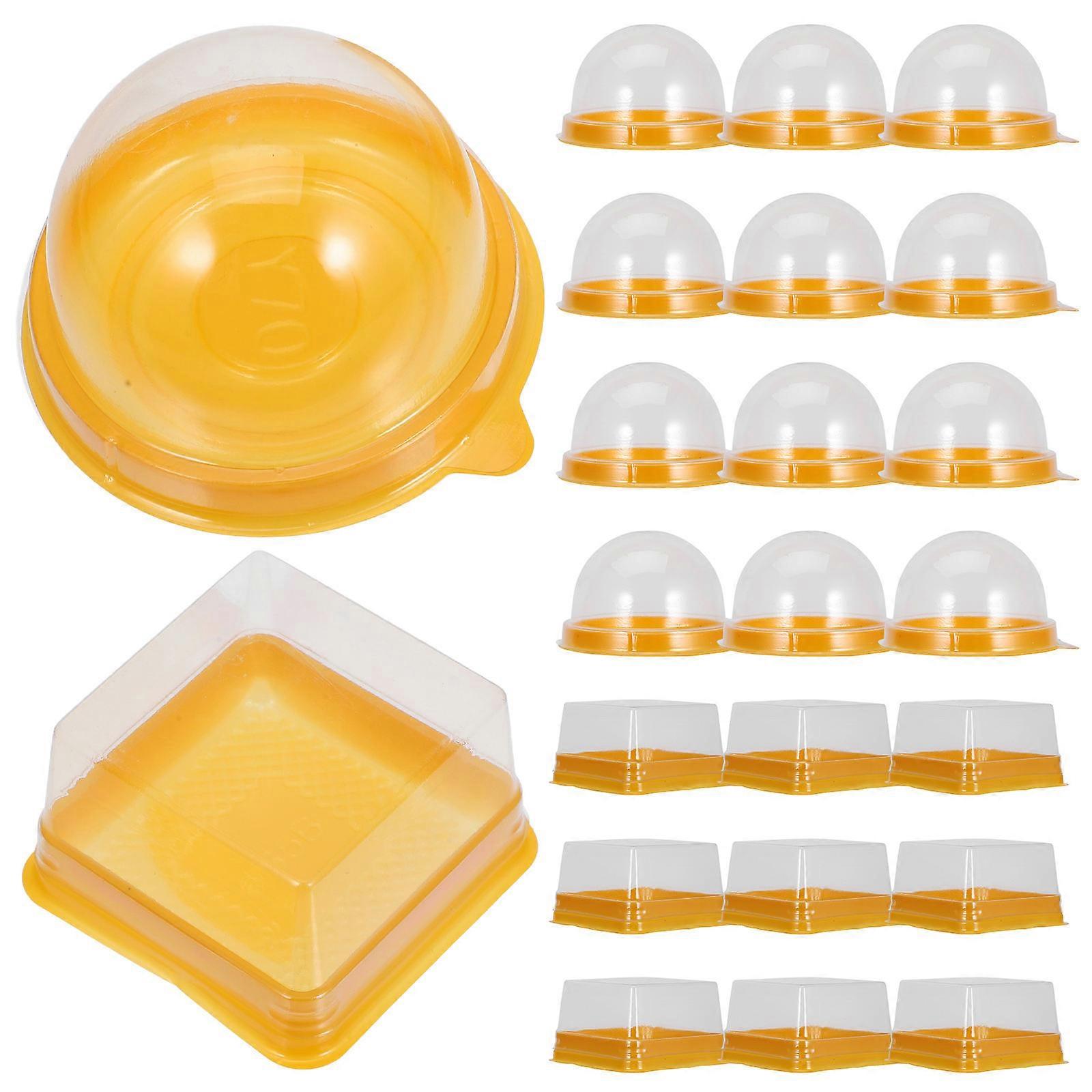 Moon Cake Packing Cake Boxes for Storage 100Pcs Transparent Pet