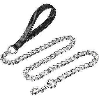 Kromattu metallinen koiran talutushihna ketju lyijy raskas pureskelukestävä talutushihna pehmustetulla kahvalla kävelyliikennekoulutus Traveling4' / 2.0mm pieni ketju