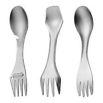 Pure titanium alloy camping and picnic tableware (3 pieces)
